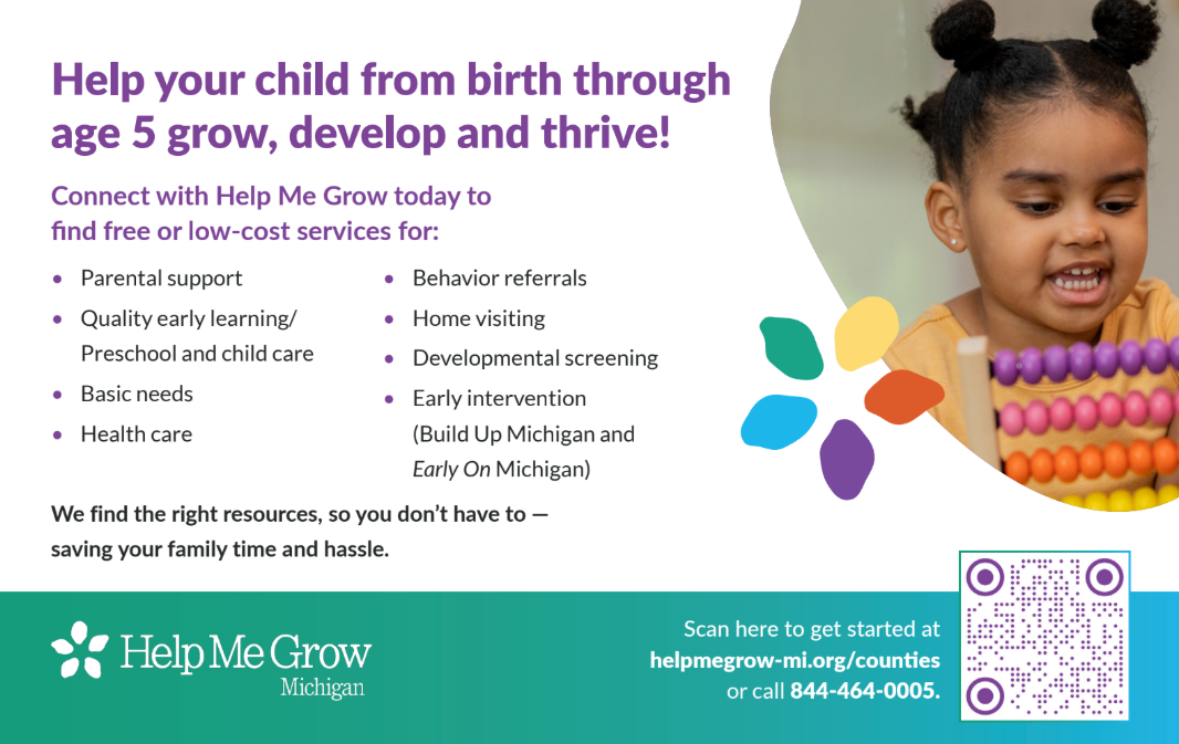 Help your child from birth through age 5 grow, develop, and thrive!